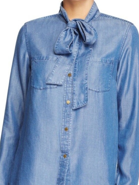 Michael Kors Tops - NWT Michael Kors denim blue button-up shirt..SIZE:L
